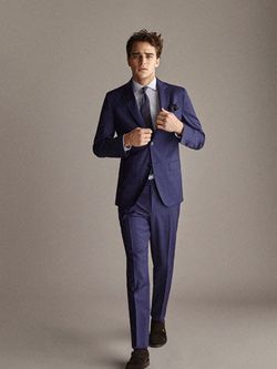 Брюки Massimo Dutti Синий 0094/315/420
