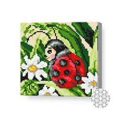 cumpără Tablou pe numere Art Gallery BJ800 Mozaic cu diamante 20x20cm Buburuza pe romanita în Chișinău 