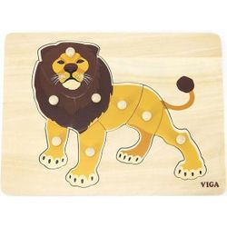 купить Головоломка Viga 44602 Montessori Puzzle Lion в Кишинёве 