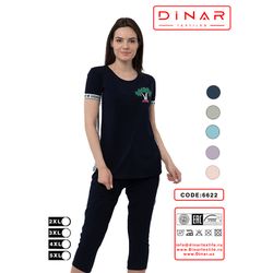 Женская футболка с брюками 3 четверти (2XL-5XL)