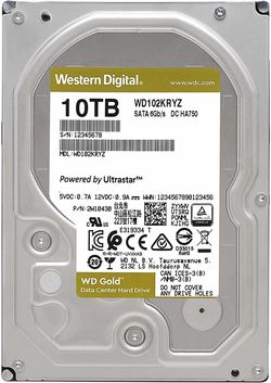 3.5" HDD 10.0TB-SATA-256MB Western Digital "Gold Enterprise Class (WD102KRYZ)"