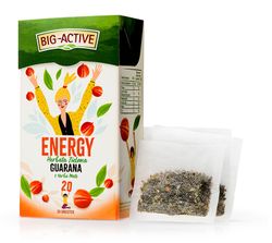 Чай зеленый Big Active Energy with Guarana & Yerba Mate, 20  шт