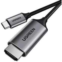 cumpără Cablu IT Ugreen 50570 Type-C to HDMI 4K@60Hz Compatible with Thunderbolt 3 1.5M MM142, Gray în Chișinău 