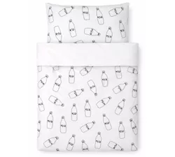 cumpără Lenjerie de pat pentru copii Veres VR 154.5.04.3 Фланель бутылочки на молочном (90x110/40x60) (3ед.) în Chișinău 