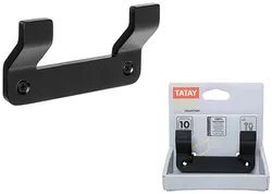 купить Вешалка для ванной Tatay 52126 Cueir dublu pentru baie Onyx 10x5.3x2.2cm negru в Кишинёве 