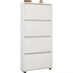 купить Полка для обуви Mobildor-Lux Leo Slim 70x16x164H cm White в Кишинёве 