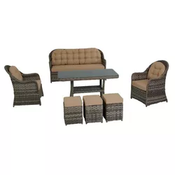 cumpără Set mobilier de grădină SunYard Set Ada 1005 cafeniu (perne - cappucino) în Chișinău 