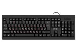Keyboard & Mouse SVEN KB-S320C, Fullsize layout, Splash proof, Fn key, Black, USB