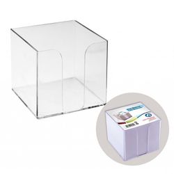 Подставка для бумаги 90x90x90 прозрачная