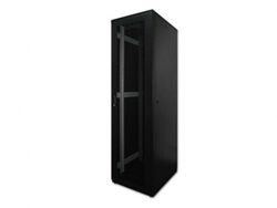 19" 46U Standard Floor Rack, SN-ROCK 46U-06-12-2ДП-РТ-ДП-4БГ, 600х1200х2235*, Perforated Door, Black