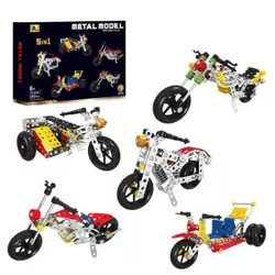 купить Конструктор Essa X638-1 Set de construcție metalic 5în1, Motociclete, 283elem в Кишинёве 