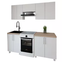 купить Мебель для кухни Smartex (30007) K1 200cm Alb в Кишинёве 