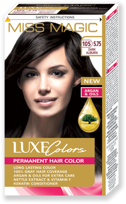 Краска для волос, SOLVEX Miss Magic Luxe Colors, 108 мл., 105 (5.75) - Тёмно-каштановый