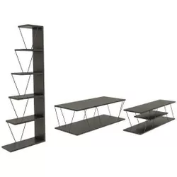 купить Стенка Trendy Epsilon Антрацит (комплект мебели для гостиной) (GTR001322) в Кишинёве 