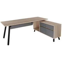 купить Офисный стол Deco Fusion + box incorporat Dreapta 1800x800/1550x400 в Кишинёве 