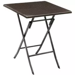 купить Стол Hydro S Квадратный складной стол из ротанга, 60x60x75, коричневый в Кишинёве 