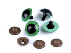 Ochi pentru jucării cu dispozitiv de siguranță, Ø26 mm / verde