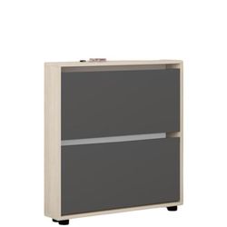 cumpără Raft pentru încălțăminte Mobildor-Lux Leo Slim 70x16x86H cm Sonoma/Anthracite în Chișinău 