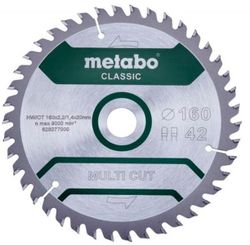 купить Диск отрезной Metabo 628658000 Pânza ferastrau circular Multi CUT classic HW/CT 160x20, Z42 FZ/TZ 5° в Кишинёве 