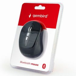 Wireless Mouse Gembird MUSWB-6B-01, Optical, 800-1600 dpi, 6 buttons, Bluetooth, 2xAAA, Black