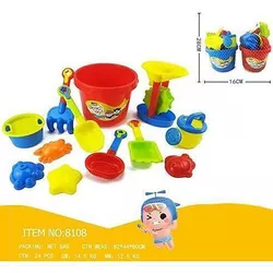 cumpără Set de creație Promstore 45044 Набор игрушек для песка в ведерке с мельницей 13 ед, H28cm în Chișinău 