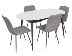 cumpără Set masă și scaune Evelin di Costacurta стол DT-533R B + 4 стула YTC-078B Bjorn-13 (Grey) în Chișinău 