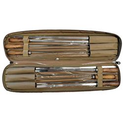 купить Товар для пикника Grill Master 520X10X2 Ace pentru frigarui cu maner din lemn 52cm, 12buc, cu geanta в Кишинёве 