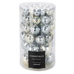 cumpără Decor de Crăciun și Anul Nou Promstore 39983 Set decoratiuni pentru brad Silver, 64buc, in cutie în Chișinău 