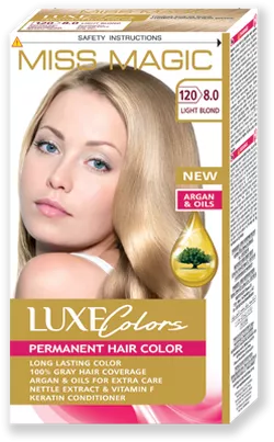 Краска для волос, SOLVEX Miss Magic Luxe Colors, 108 мл., 120 (8.0) - Песочный