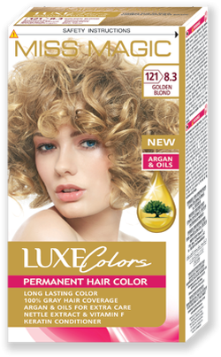 Краска для волос, SOLVEX Miss Magic Luxe Colors, 108 мл., 121 (8.3) - Золотисто-русый