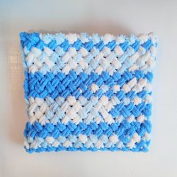 Пледик для новорожденных PAMPY Rainbow Blue Alize 90*90 см