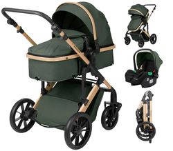 купить Детская коляска Kikka Boo Darling Army Green 2024, transformabil 3in1 (3800171209687) в Кишинёве 