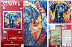 cumpără Tablou pe numere Strateg 57338 Pictura cu diamant 30x30cm Privire neagra în Chișinău 