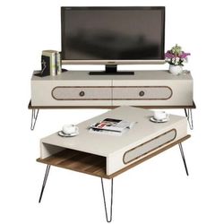 купить Стенка Trendy Ekol Кремовый (комплект мебели для гостиной) (GTR001260) в Кишинёве 