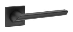 Дверная ручка на розетке Punto матовый черный  + накладка под цилиндр