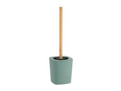 Щетка WC c подставкой Tendance Rubber, ручка бамбук, зелен
