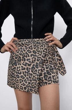 Шорты ZARA Леопард 4387/257/751