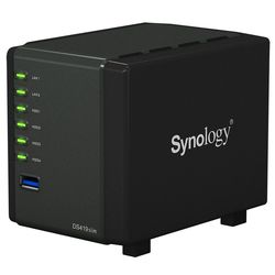 SYNOLOGY "DS419slim", 4-bay 2.5", Marvell Armada 2-core 1.33GHz, 512Mb, 2x1GbE
