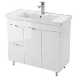 купить Шкаф под умывальник Mashtab 11787 Print cu 2 sertare+usa 100cm Alb в Кишинёве 