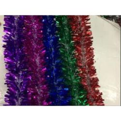 купить Новогодний декор Promstore 35422 Мишура елочная 2mx8cm двухцветная (серебряная по центру) в Кишинёве 