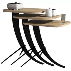 купить Журнальный столик Trendy Pion, Дуб, вложенный столик (3 шт.) в Кишинёве 