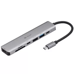 cumpără Adaptor IT Tracer Adapter A-2, USB Type-C with card reader, HDMI 4K, USB 3.0 în Chișinău 