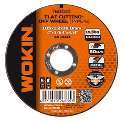 Диск отрезной по металлу 125x1.2x22mm Wokin