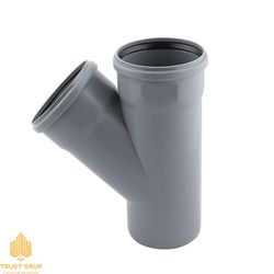 Крестовина диаметр 110х110 мм 45° (серый) Interplast