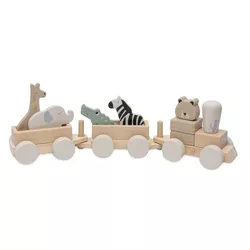купить Игрушка Jollein 117-001-67090 Jucarie din lemn Toy Train Jungle Jambo в Кишинёве 