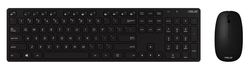 Wireless Keyboard & Mouse Asus W5000, Ultra-thin, Metal-like finish, Silent, 1xAA/2xAAA, Black