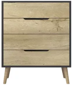купить Комод Trendy Flora-Anthracite, Sapphire Oak, 78x95x45cm (GTR008146) в Кишинёве 
