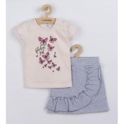 купить Детская одежда New Baby 42472 Костюм 2 ед (футболка+юбка) Butterflies 80 (9-12m) в Кишинёве 