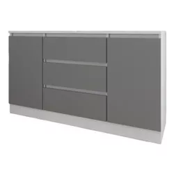 cumpără Comodă Smartex (16219) Т4 140cm Alb+Grafit în Chișinău 