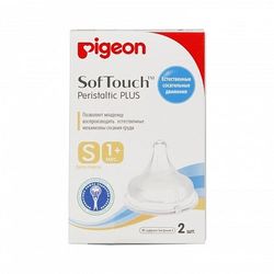 Tetina pentru biberon Pigeon SoftTouch Perestaltic PLUS S